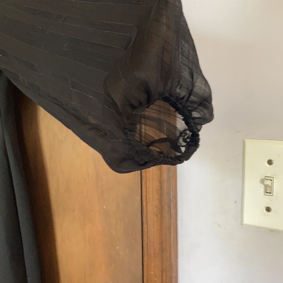 Connected apparel black dress sleeves w sheer stripes 6P 6 petite - Picture 13 of 15